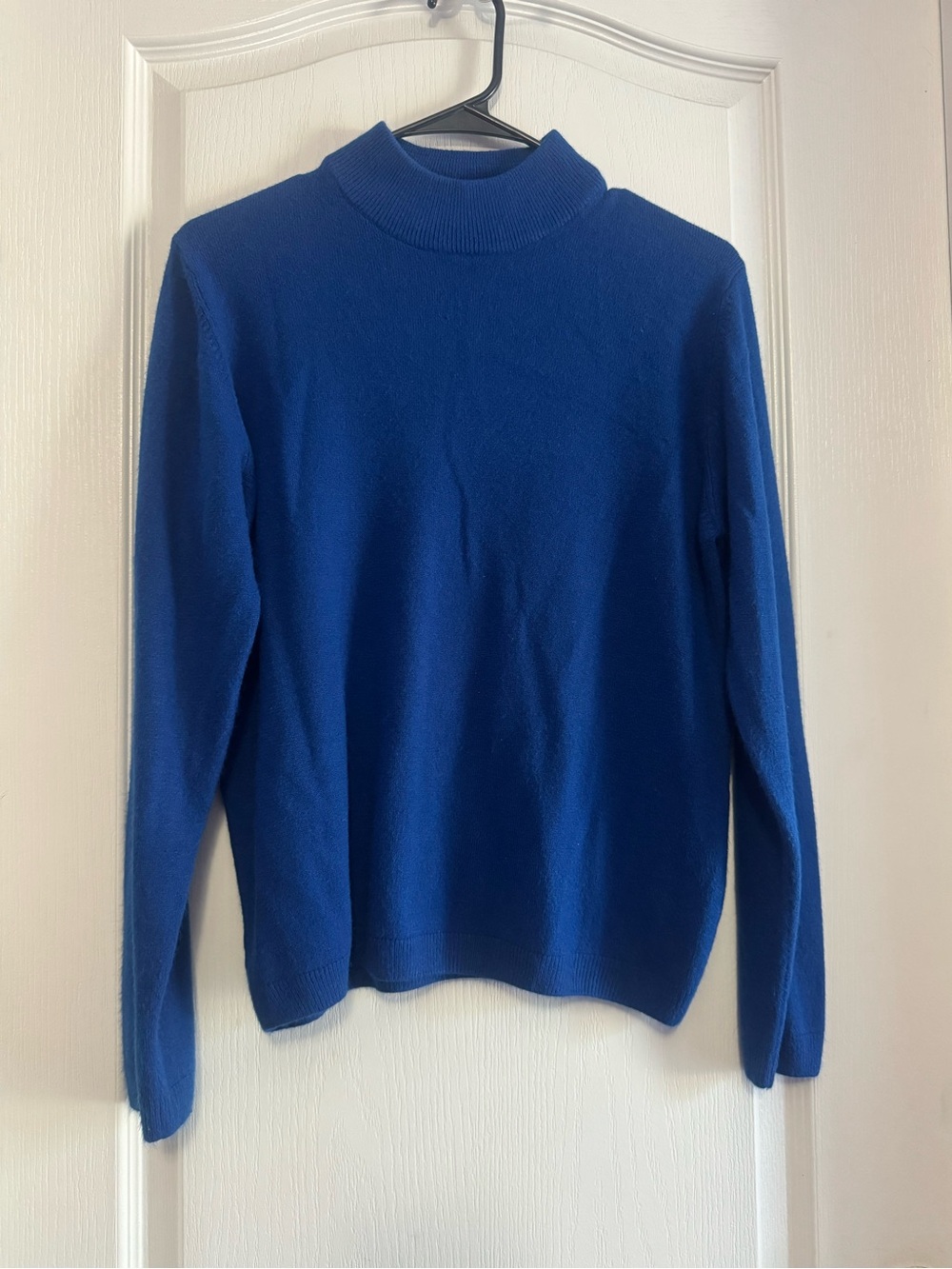 Women's Cobalt Mock Neck Long Sleeve Top